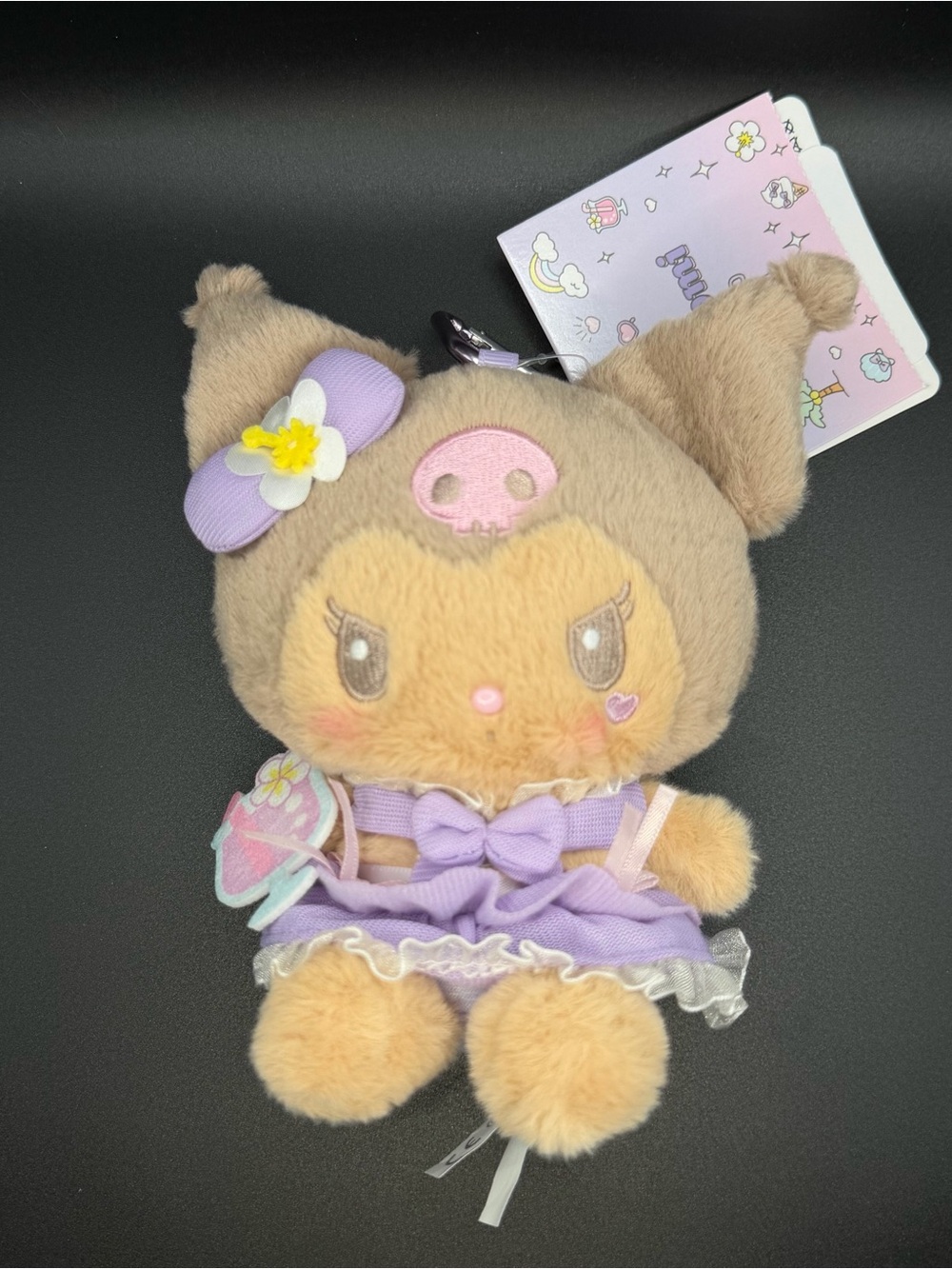Sanrio the summer tanned Kuromi Keychain/plush ey47